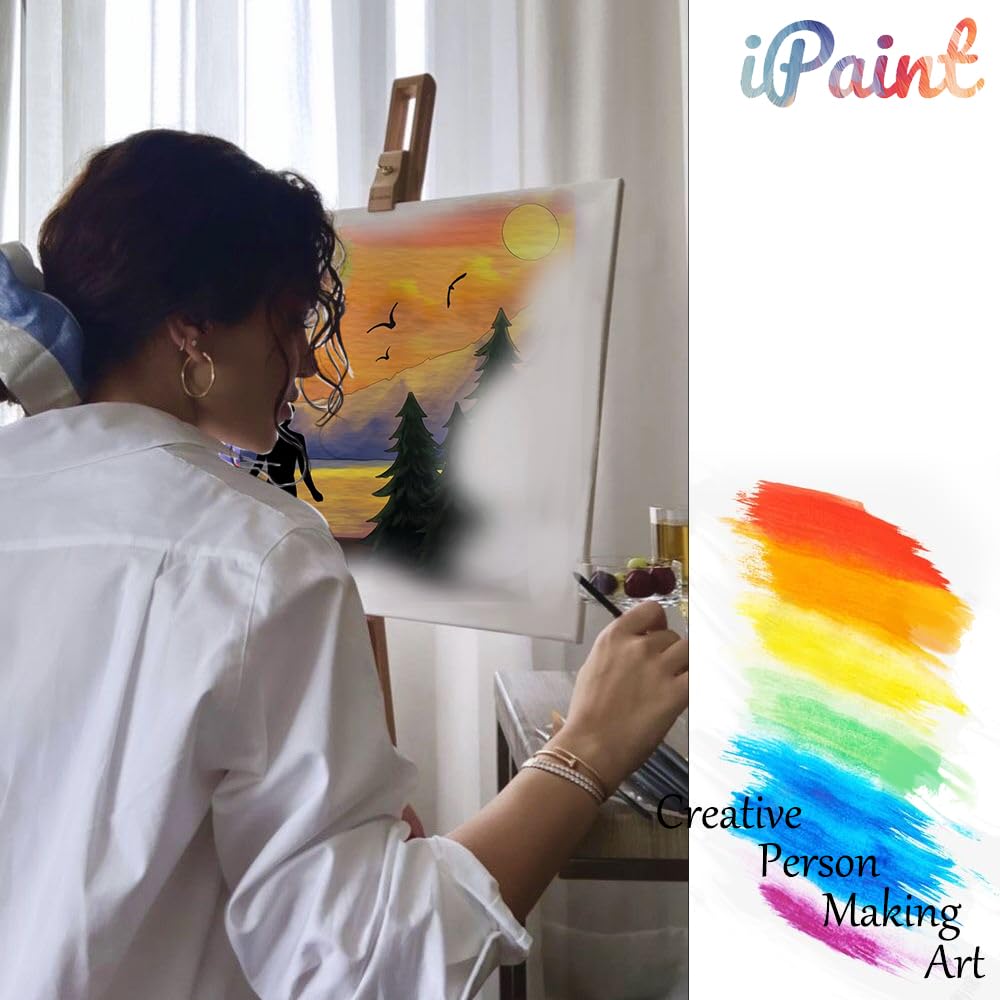 2Pcs Sip and Paint Kit for Adults,Valentines Couple Painting Kit Supplies Canvas, Pre Drawn Canvas to Paint for Date Night for Couples DIY Acrylic Painting Kits Party Favor 8×10 WN420