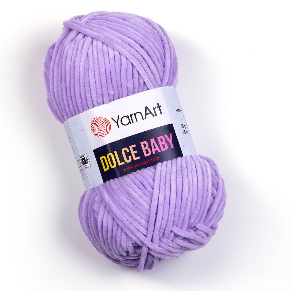 Yarnart Dolce Baby Yarn Soft Chenille Velvet Medium Blanket Amigurumi Yarn 50 Gram (1.76 oz) 93 Yards (850) BST220
