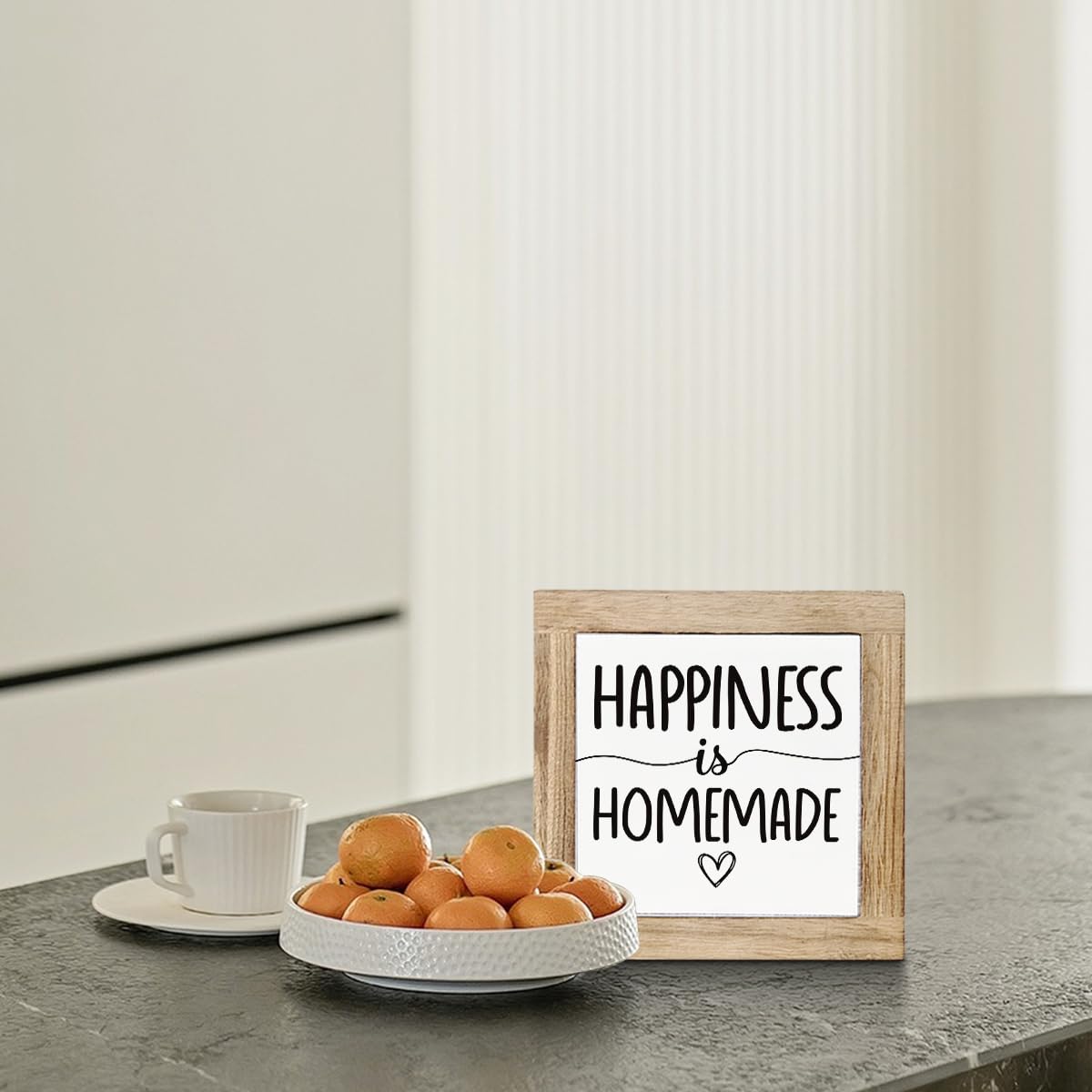 Just A Spoonful of Sugar Sign, Coffee Decor Sign, Rustic Kitchen Box Signs, Coffee Station Decor, Modern Farmhouse Home Decors for Kitchen Bar, Cafe Decors, Freestanding Wooden Plaque BST326L