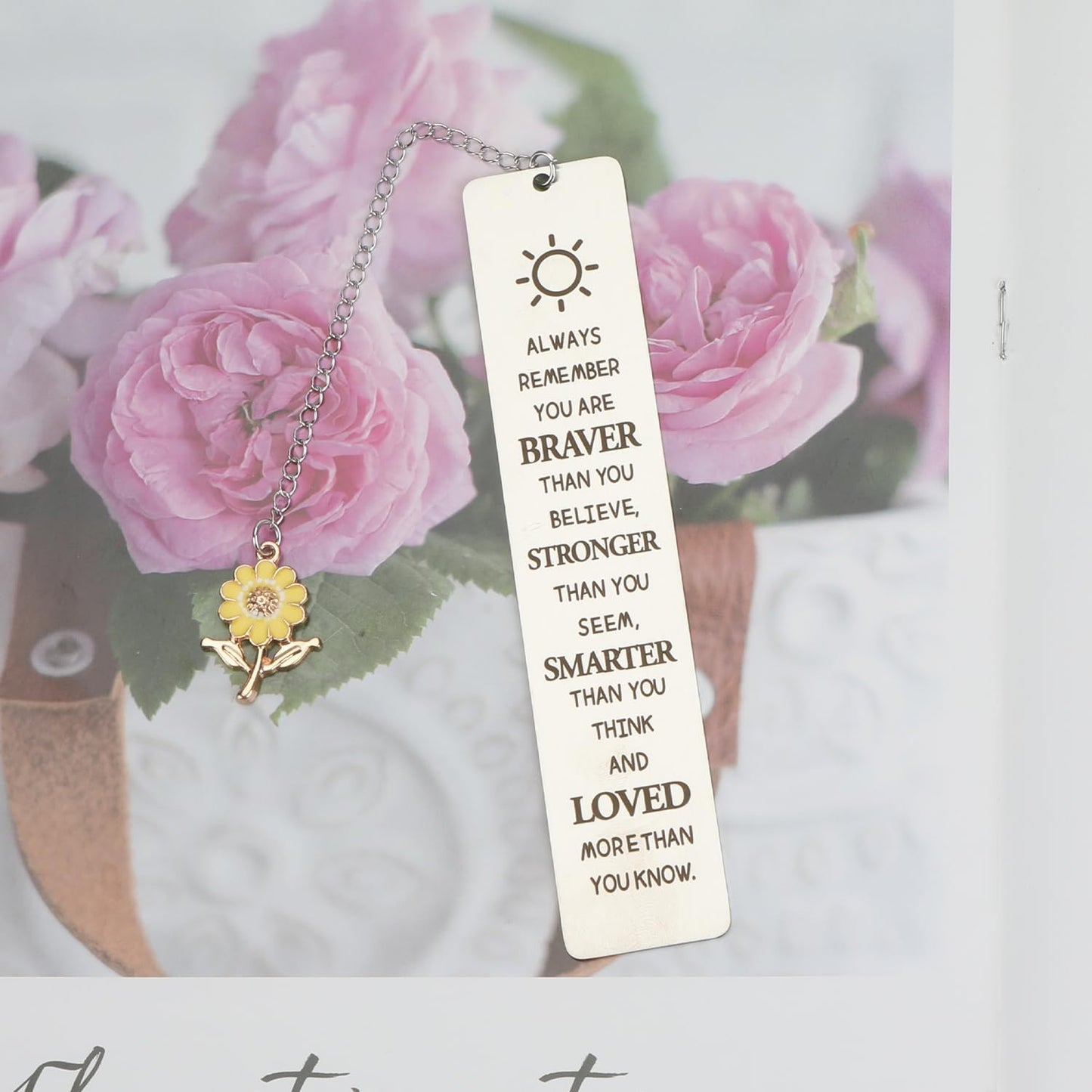 Motivational Bookmarks - Metal Bookmarks for Reading Women & Men - Gift for Readers, Friends, and Family - Durable & Stylish Book Marks BST326L