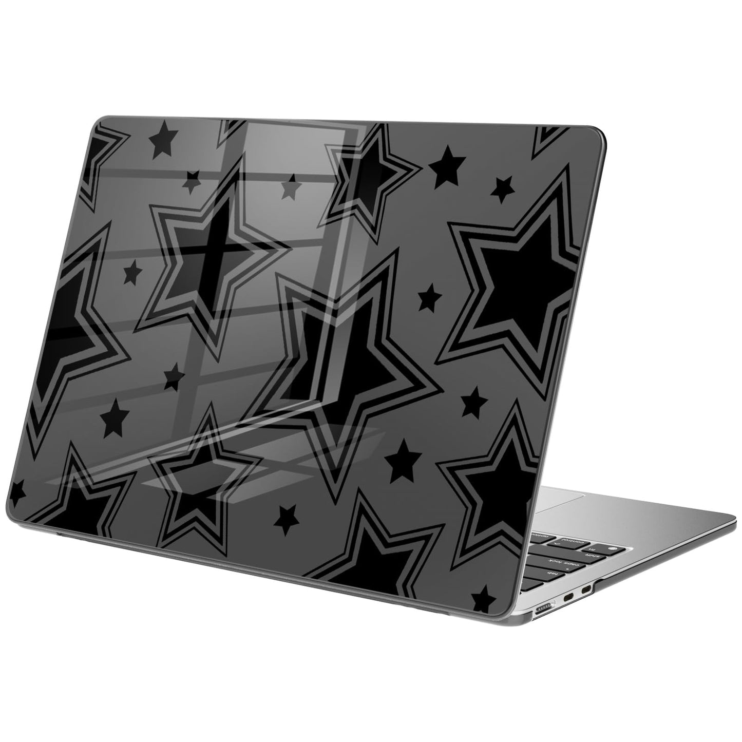 Compatible with MacBook Air 15 inch Case M5 M4 M3 M2 2026-2023 Release A3448 A3241 A3114 A2941, Cute White Polka Dot Protective Hard Shell Clear Black Cover for Mac Air 15.3 inch WN420