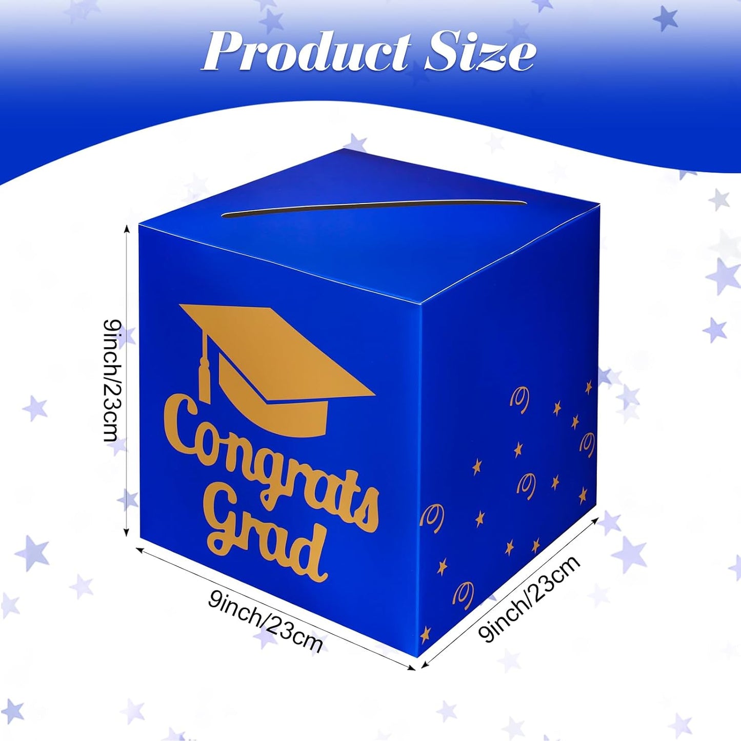 Graduation Cardboard Box Holder Congrats Grad Foldable Ballot Box for Graduation Grad Party Decorations BST220