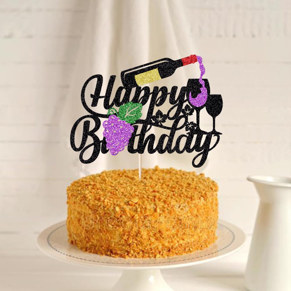 Music Happy Birthday Cake Topper，Roll Music Cake Decor Hip Hop Dancing Ball Cake Decorations，Guitar Note Birthday Party Supplies BST220