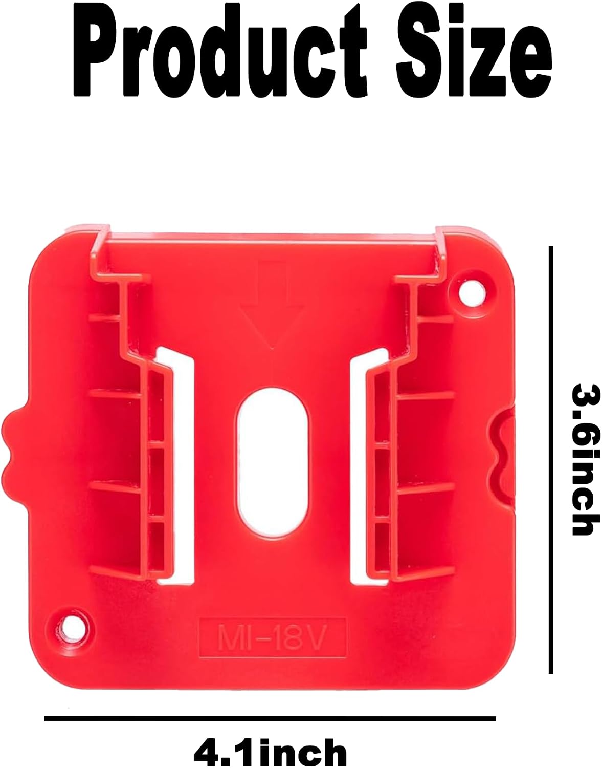 Wall Mount Battery Holder for 18V Tool Battery, 5 Pack Heavy Duty Dock Mounting Bracket with 10 Screws, Garage Workshop Storage Organizer (5 Packs, w/10 Screws, No Battery) WN420