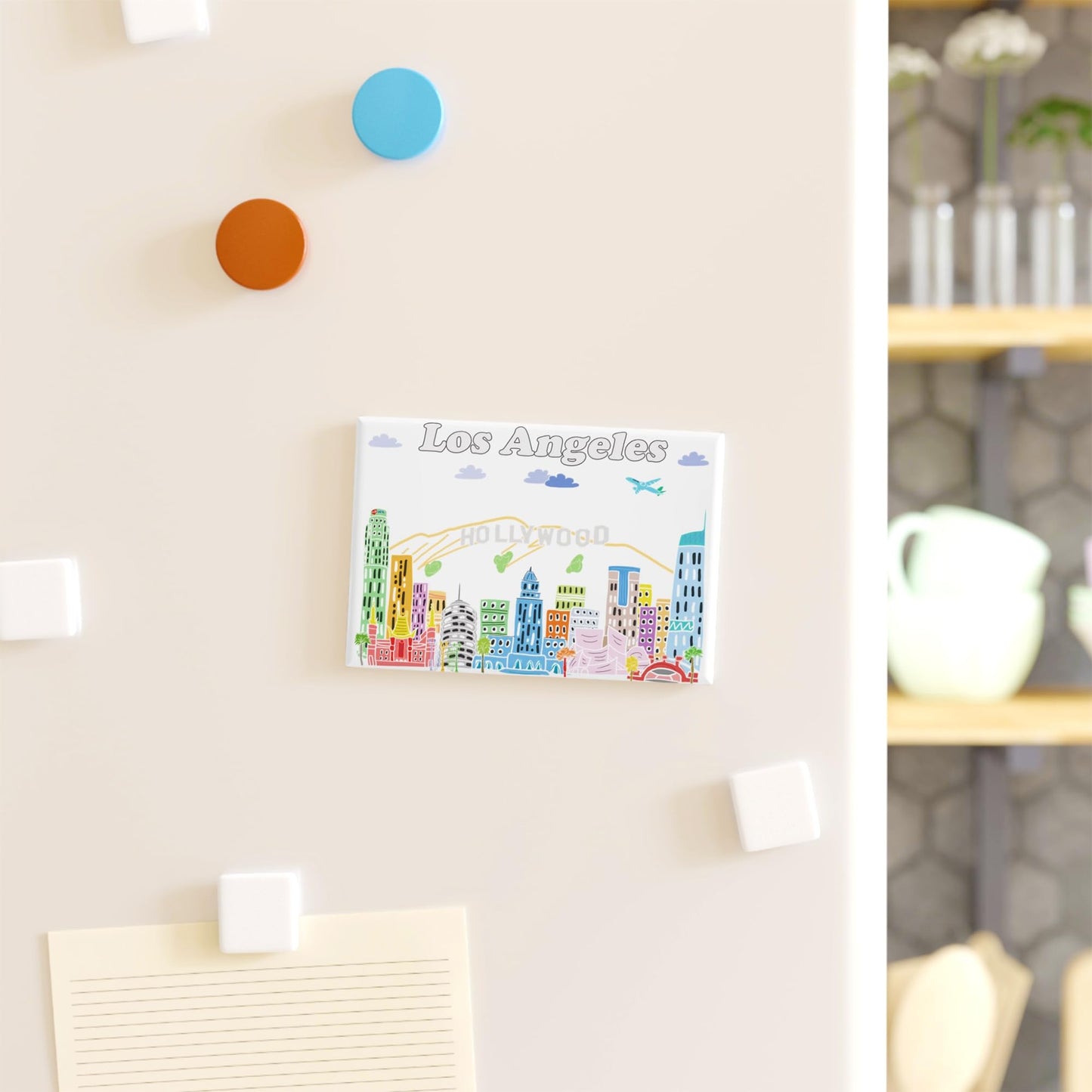 City Themed Artwork Magnet Collection by Beary Blu - Designed in The USA, Collectible Souvenirs Gifts 2.5" x 3.5" (Dallas) BST220