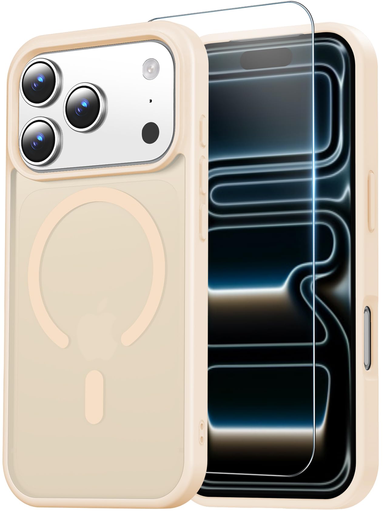 for iPhone 17 Pro Max Case Clear with Screen Protector, Compatible with Magsafe, Anti-Yellowing, Military-Grade Protection, Shockproof Slim Magnetic Phone Case Cover, Black WN420