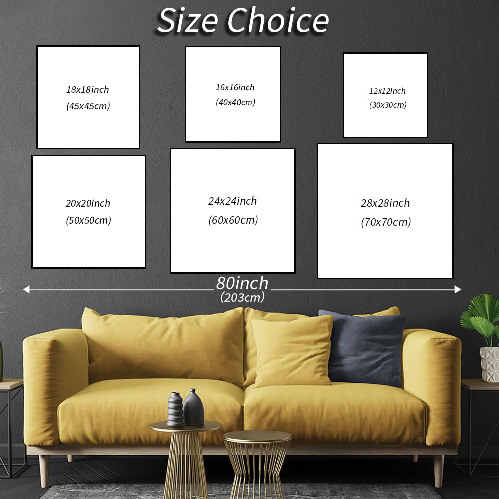 Cotton Canvas Wall Art Rustic Flower Pictures Wall Decor Country Farmhouse Floral Painting Prints Botanical Poster for Living Room Bedroom Bathroom Kitchen Decor Framed(Farm-2,12L x 12W) BST326H