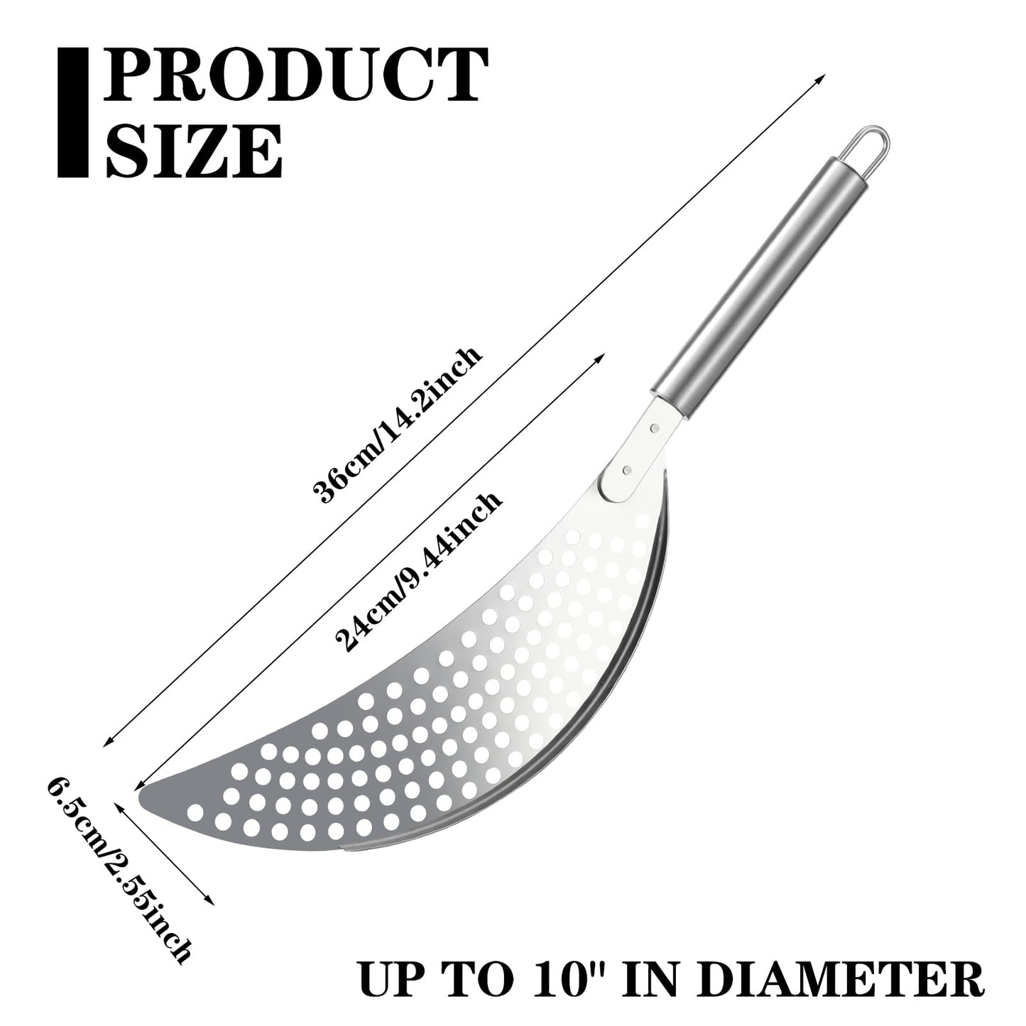 Stainless Steel Held Pot Strainer, Pasta Strainer with handle RD3