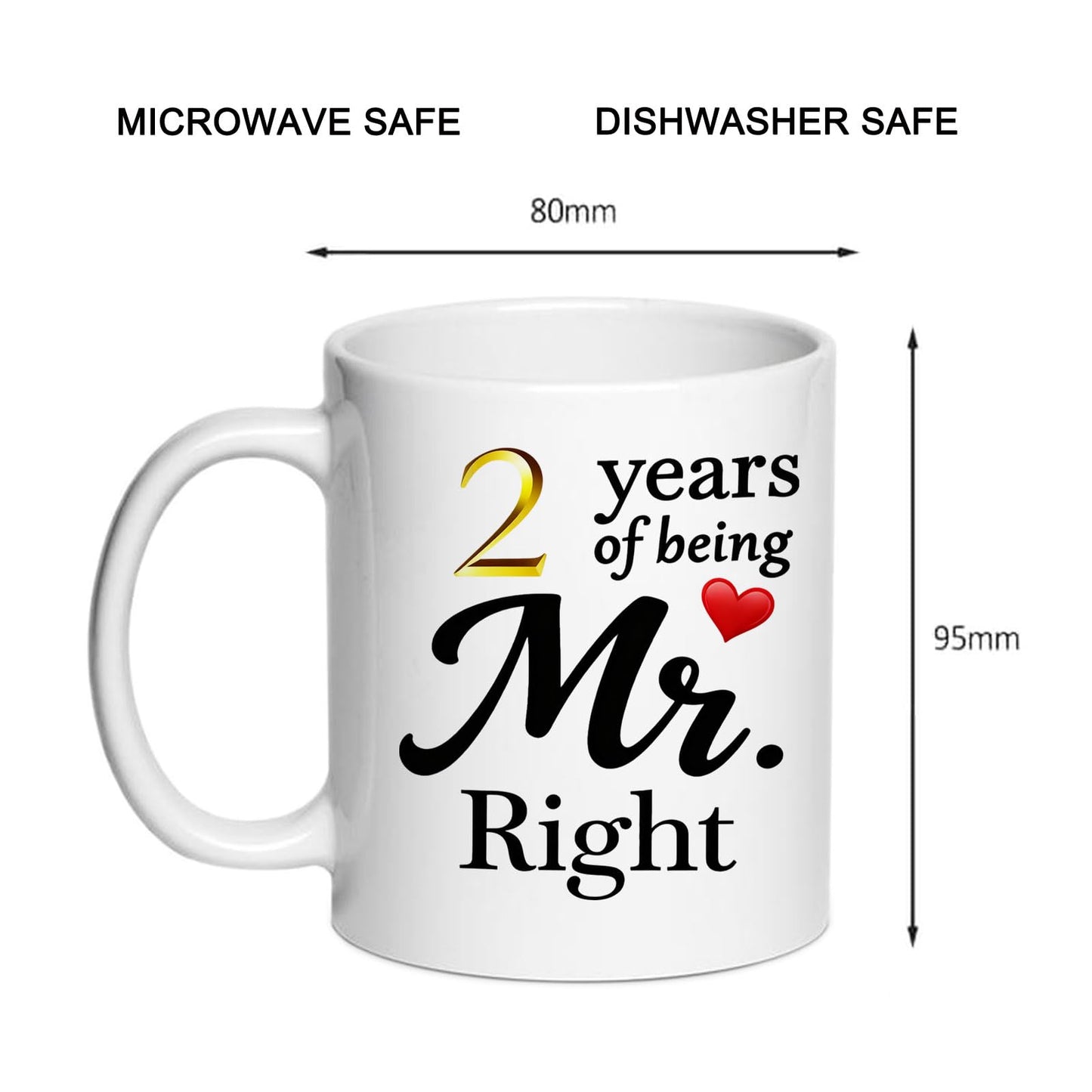 10 Year Anniversary For Couple Coffee Mugs Set of 2-10th Wedding Gifts Decorations for Parents Grandparents Husband Wife Him Her 11oz (10th) BST220