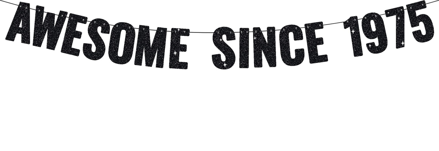 Awesome Since 1995 Banner, 30th Birthday Decorations Banner for Women Men BLACK Glitter Birthday Party Decor Sign Funny 30 Bday Party Supplies 30th Party Decoration WN420
