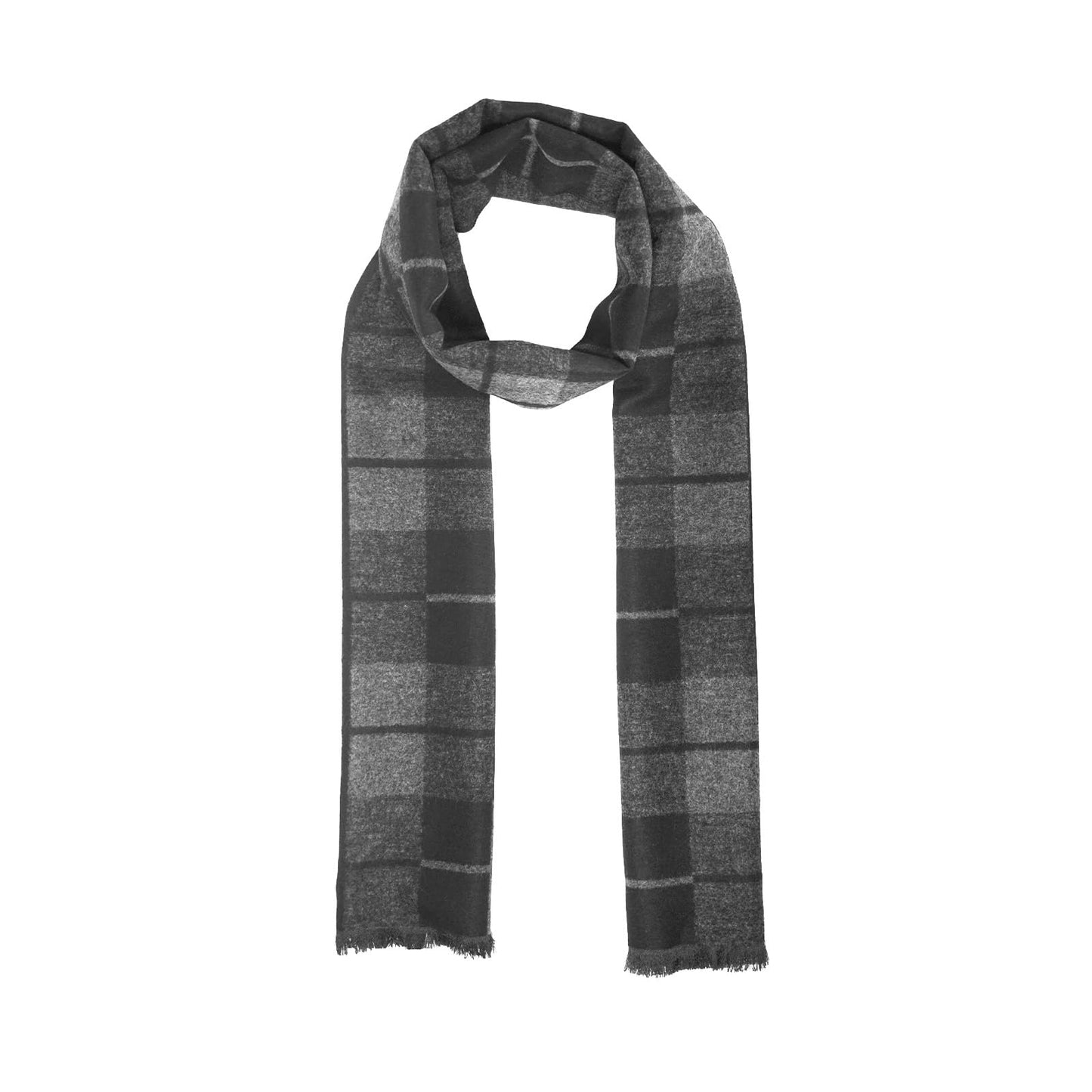 Mens Winter Scarf Cashmere Feel Warm Scarves Long Plaid Tassel Scarf for Men WN420