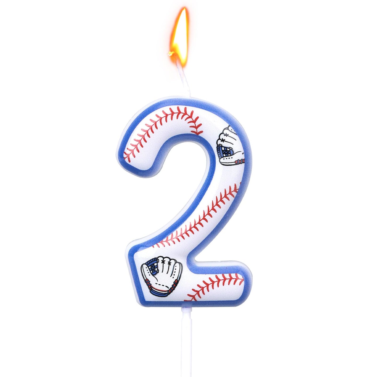 Baseball Birthday Candles, Baseball Themed Cake Topper for Boys Girls Number Candle for Sport Party Decorations & Supplies (Number 6) BST220