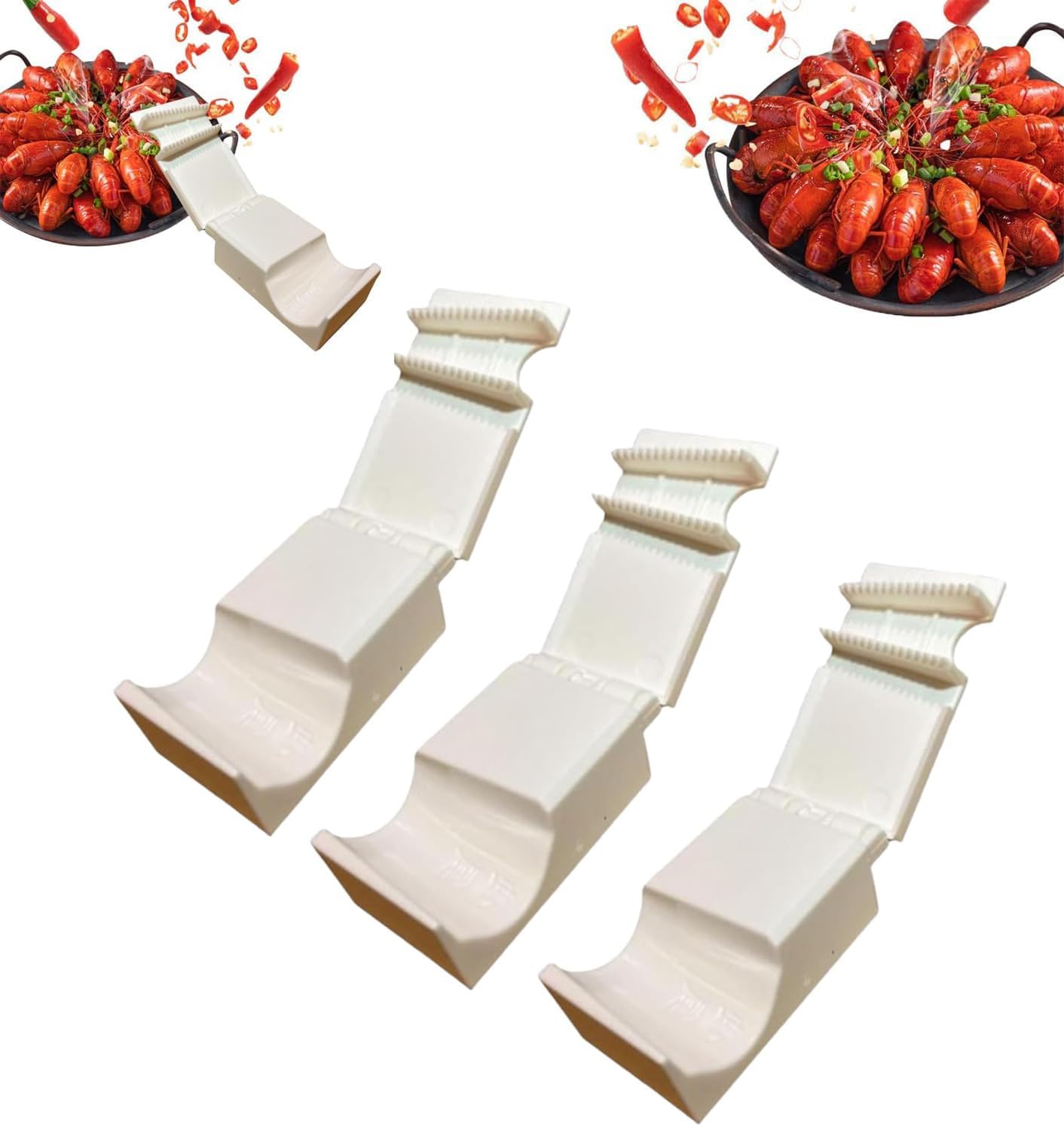 Crawfish Peeler, Crawfish Shucker, Crayfish Shelling Device Shrimp Peeler Kitchen Gadgets, Shrimp Peeler and Deveiner Tool,Universal Crayfish Shelling Device,Household Restaurant Easily Remove【3pcs】 WN420