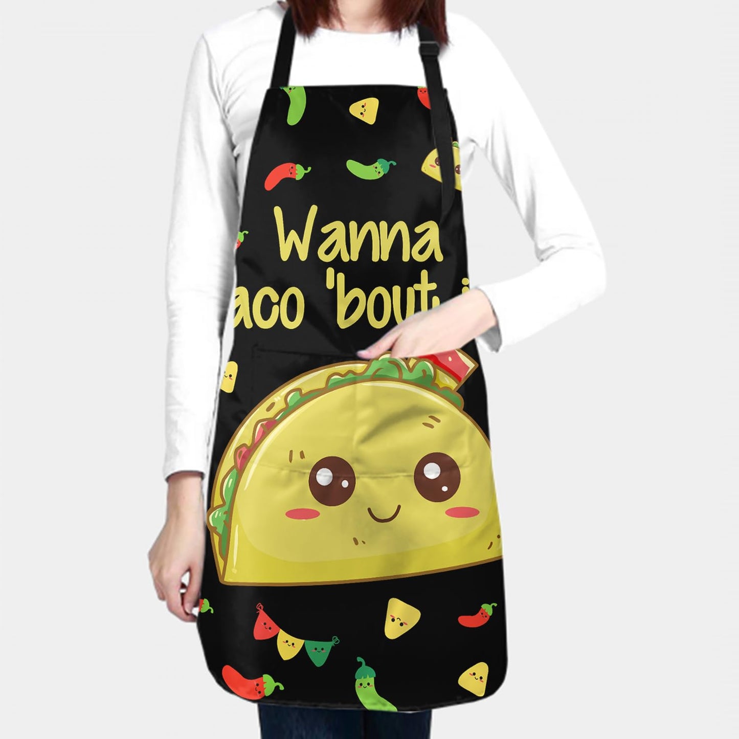 Giwawa Unisex Adult Apron Waterproof Stain Resistant Kitchen Cooking Apron with 2 Pockets for BBQ Grill Painting BST326H