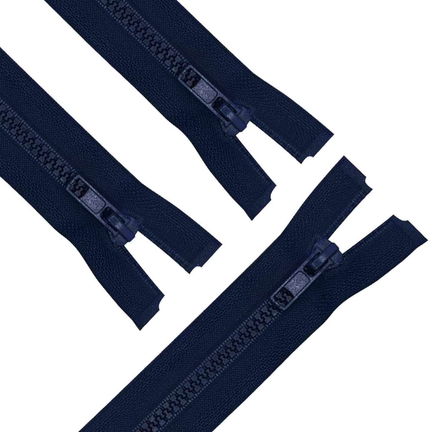 ANPURZII 3PCS #5 54 Inch Deep Navy Blue Separating Jacket Zippers for Sewing Coats, Molded Plastic Bulk Zippers(DeepNavyBlue 54" 3PCS) BST220