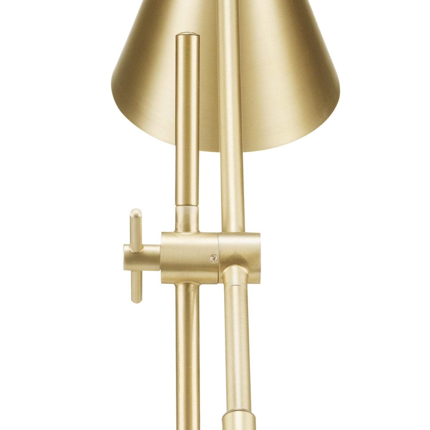 Globe Electric x Novogratz 52887 18" Desk Lamp, Matte Brass Finish, Adjustable Height N25