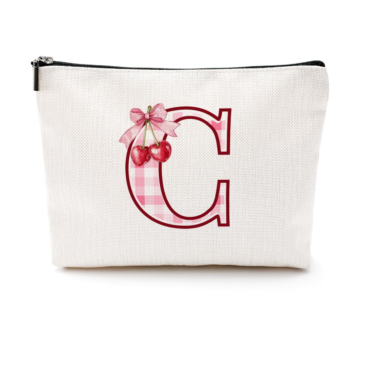 Soccer Gifts Initial Makeup Bag Soccer Girl Gifts Cosmetic Bag Letter D | Monogrammed Zipper Pouch Soccer Accessories for Girls Women Player Coaches Friend Graduation Birthday Gifts BST202