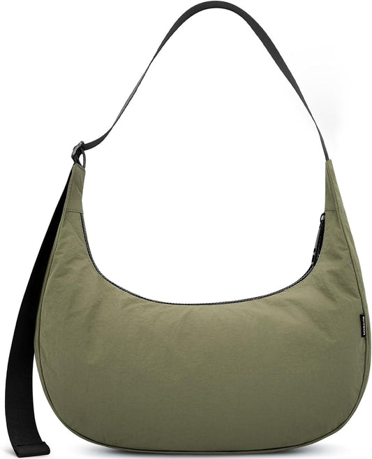 GEMIU Medium Crossbody Crescent Bag for Women Nylon Crossbody Hobo Bag with Adjustable Strap BST326H
