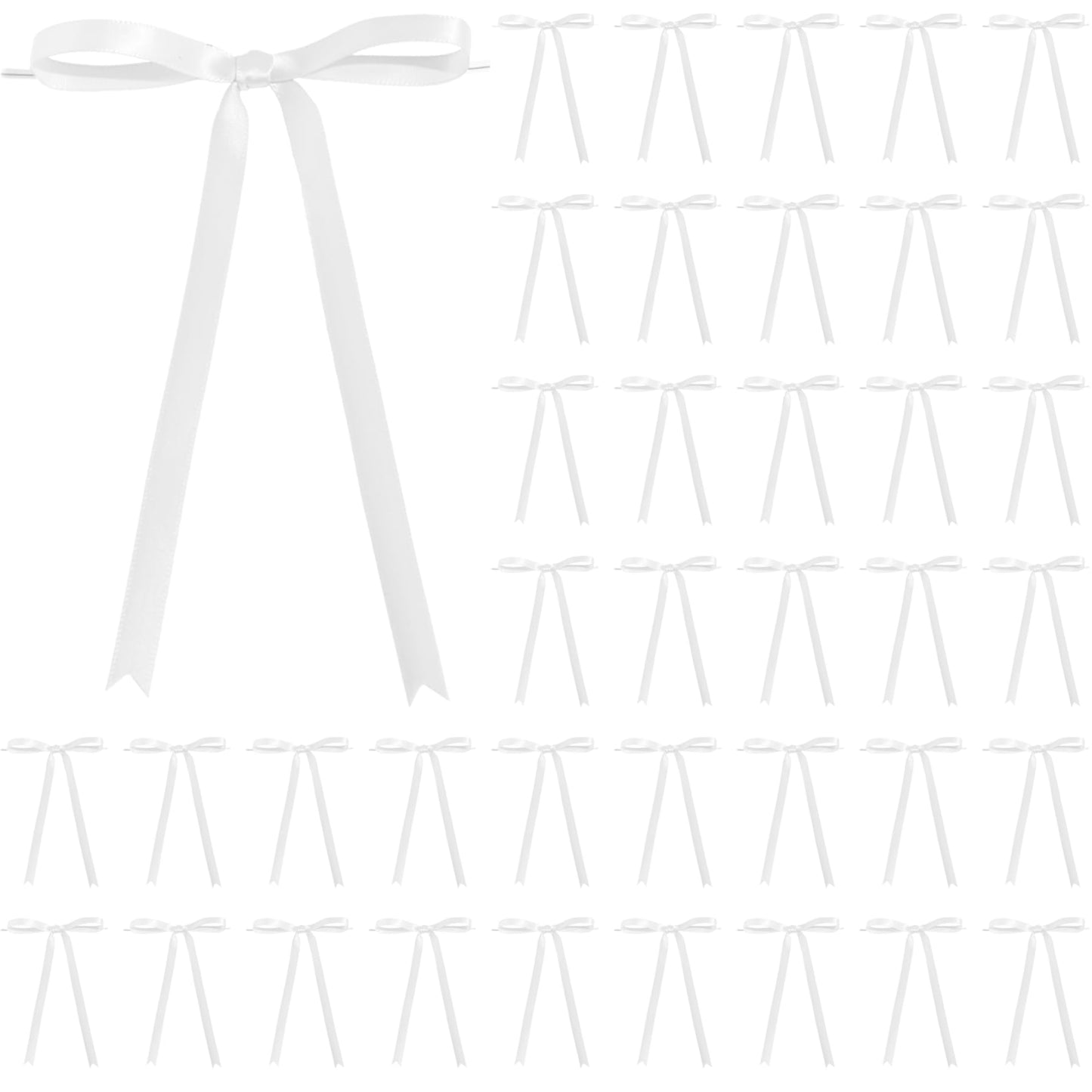 30PCS Satin Ribbon Bows 5×7 inch Light Pink Twist Tie Bows for Gift Wrapping Treat Bag Balloons Craft DIY Gift Champagne and Gender Reveal Baby Show Birthday Theme Party Decor BST220
