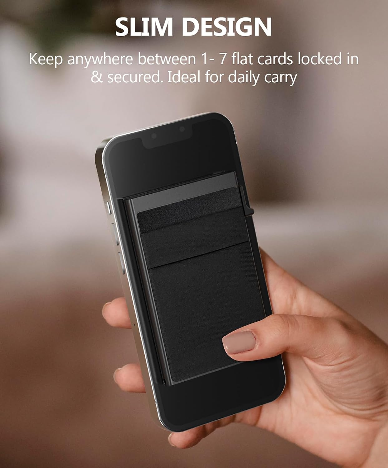 ONLOOKER Credit Card Holder - Slim Wallet for Men with Money Pocket, Pop Up Wallets RFID Blocking Minimalist Card Case Holds 5 Cards and Notes (Matt Black) WN420