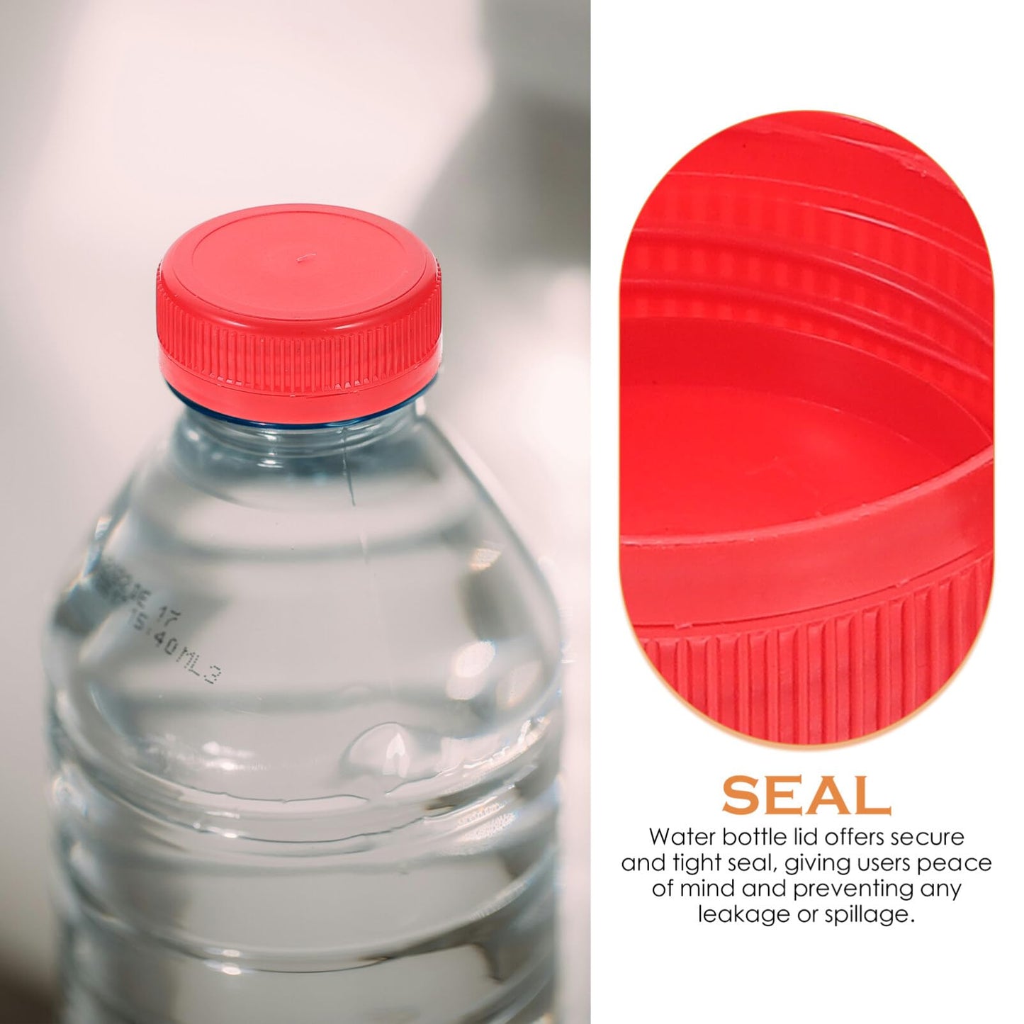 100Pack White Plastic Bottle Caps, 38mm (1.53") Replacement Lids, Leak-Free Screw-on Caps for Juice, Milk, Water Bottles Tops and Diy Crafts BST202