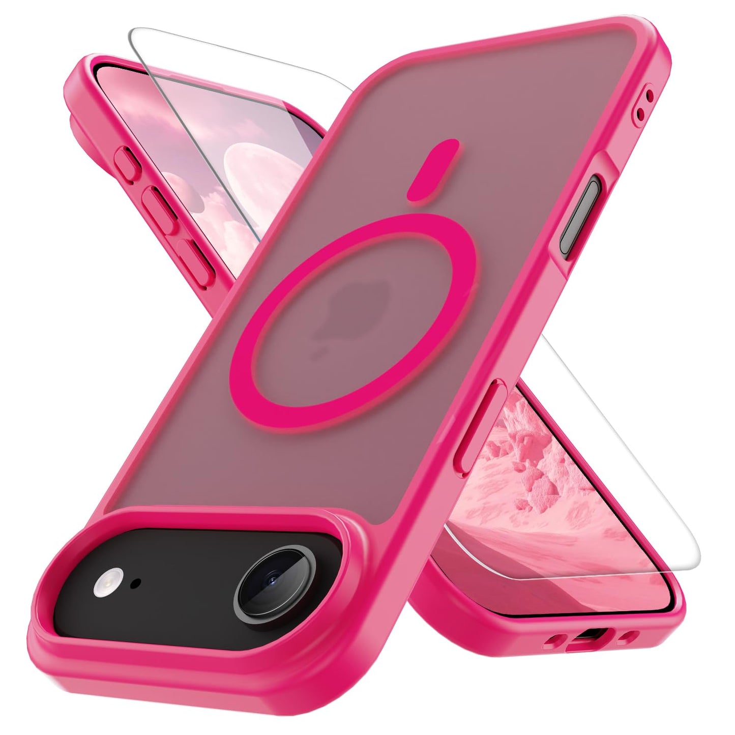 PinLiSheng for iPhone 17 Pro Max Case， Compatible with MagSafe, Shockproof Military-Grade Protection, Scratch-Resistant Back, Anti-Yellowing，Magnetic Phone Case for iPhone 17 Pro Max, Clear WN420