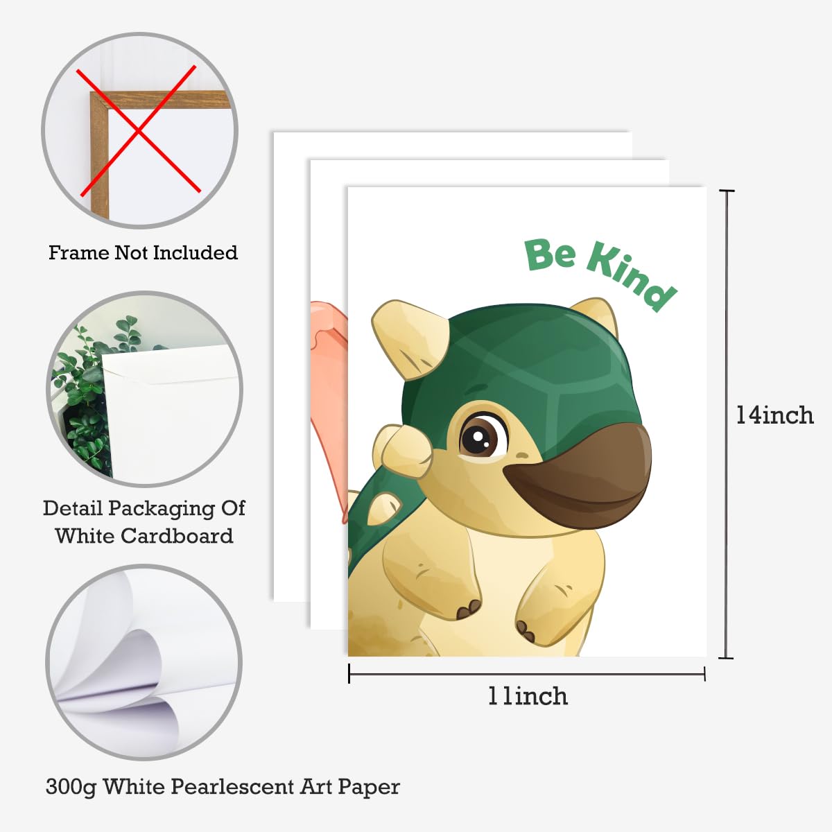Positive Affirmations Posters for Kids,Inspirational Posters Prints Wall Art for Classroom Nursery Kids Room Home 11x14 Inch Unframed Set of 3 WN420