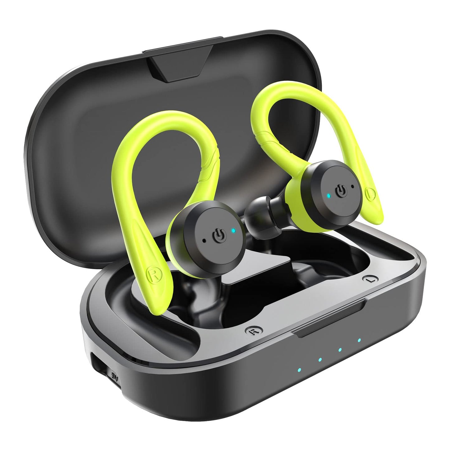APEKX Bluetooth Headphones True Wireless Earbuds with Charging Case IPX7 Waterproof Stereo Sound Earphones Built-in Mic in-Ear Headsets Deep Bass for Sport Running Black