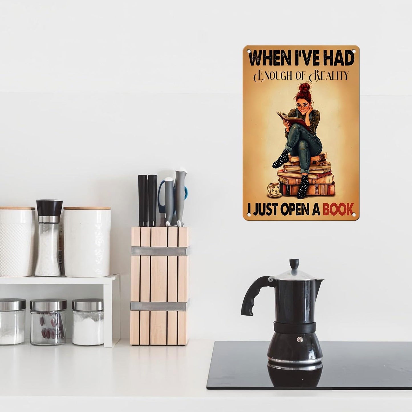 Vintage Cat Sign That's What I Do Write And I Know Things Metal Poster Sign for Home Bar Pub Kitchen Garage Restaurant Wall Deocr 12 * 8inch BST220