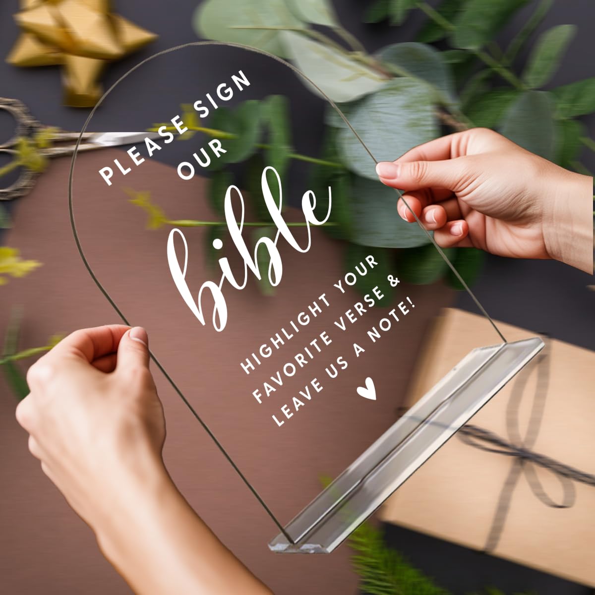 Acrylic Wedding Signs, Bridal Shower Decorations, Modern Arched Round Top Acrylic Table Top Sign with Holder for Wedding Reception Party Dinner - Can't Wait to See What Develops (Clear) BST326L