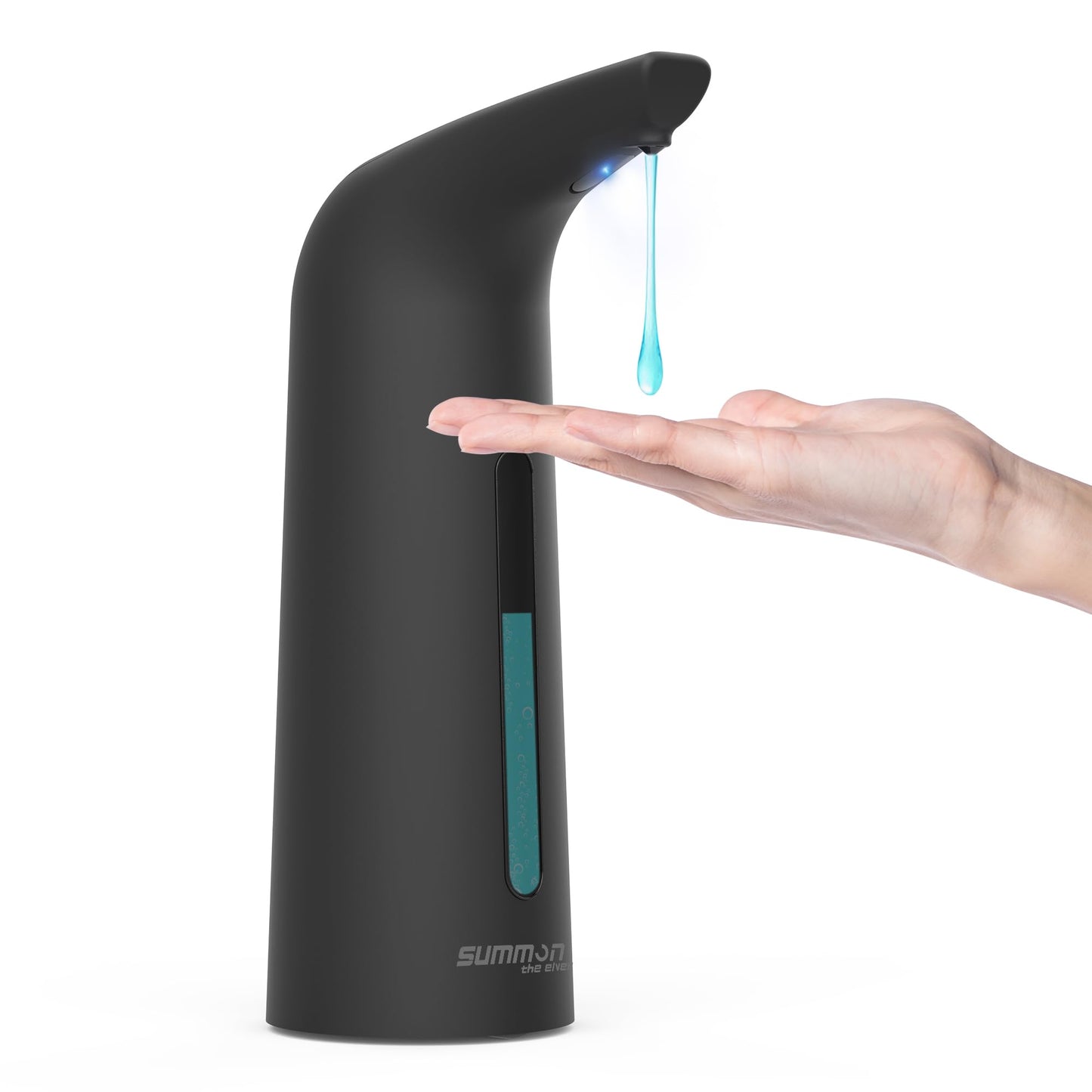 Automatic Soap Dispenser Touchless,400ML Hand & Dish Countertop Electric Liquid Dispenser with Sensor,Modern 4 Gear Adjustable Black Waterproof Battery Operated Kitchen Auto Soap Pump WN420
