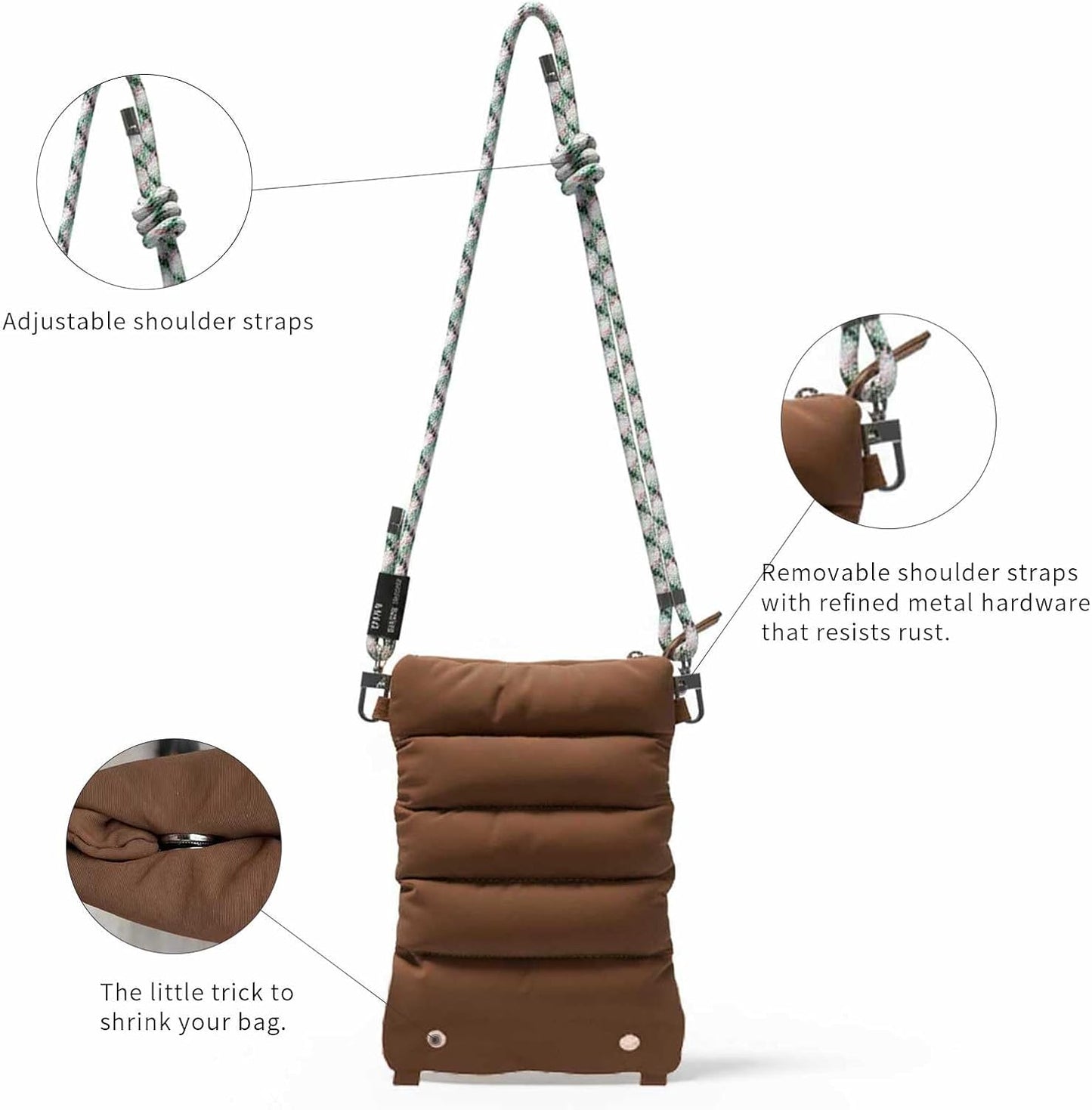 ACUARIO Crossbody Bag for Women, Tote Bag Purse for Work, Travel, Gym – Small Shoulder Bag, Stylish Women’s Tote Handbag BST202