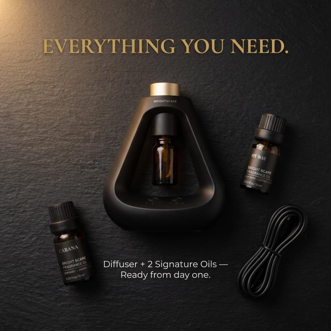 Apex Waterless Essential Oil Diffuser - Cold Air Nebulizing Aromatherapy Diffuser for Home & Office | No Water, No Heat, No Residue | 9 Precision Scent Settings | Pristine White BST220