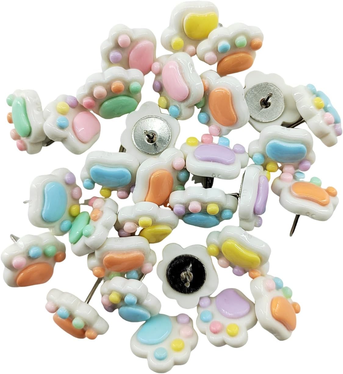 Decorative Push Pins for Cork Board - Cute Bulletin Board Pushpins,Cat Claw Shape,Thumb Tacks for Office Classroom Home Cardboard Wall Decorations(30 pcs) BST202