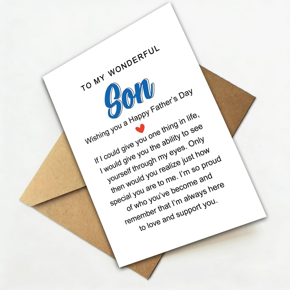 Funny Fathers Day Card for Dad, Fathers Day Gift for Dad, with Kraft Envelope and Gold Seal Sticker BST220