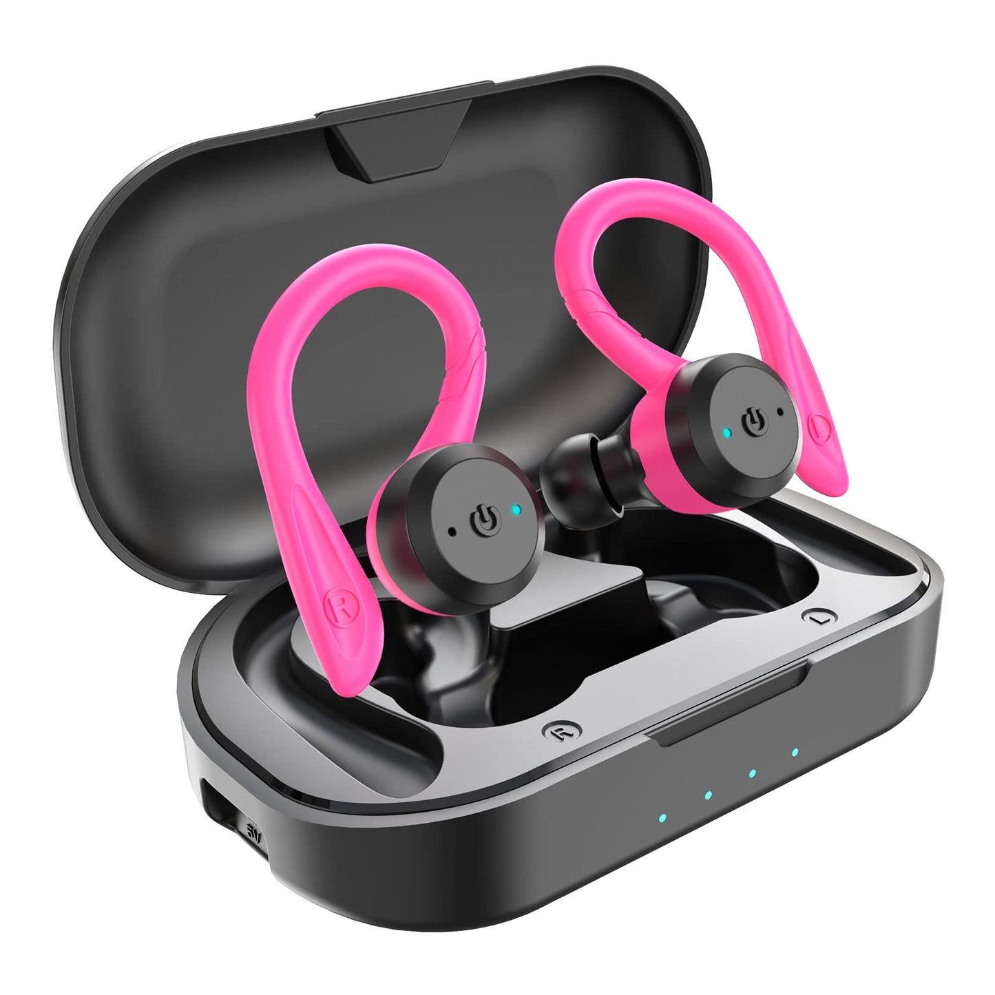 APEKX Bluetooth Headphones True Wireless Earbuds with Charging Case IPX7 Waterproof Stereo Sound Earphones Built-in Mic in-Ear Headsets Deep Bass for Sport Running Black