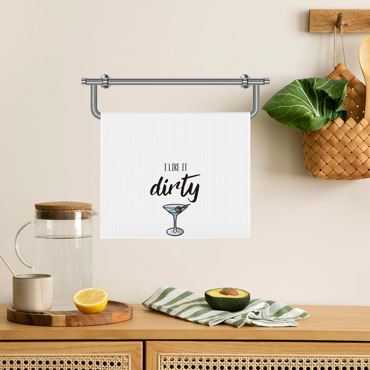Funny Dirty Martini Gift Martini Dish Towel DirtyMartini Cocktail Lovers Hand Towel Tea Towel for Home Kitchen Bar Decor BST202