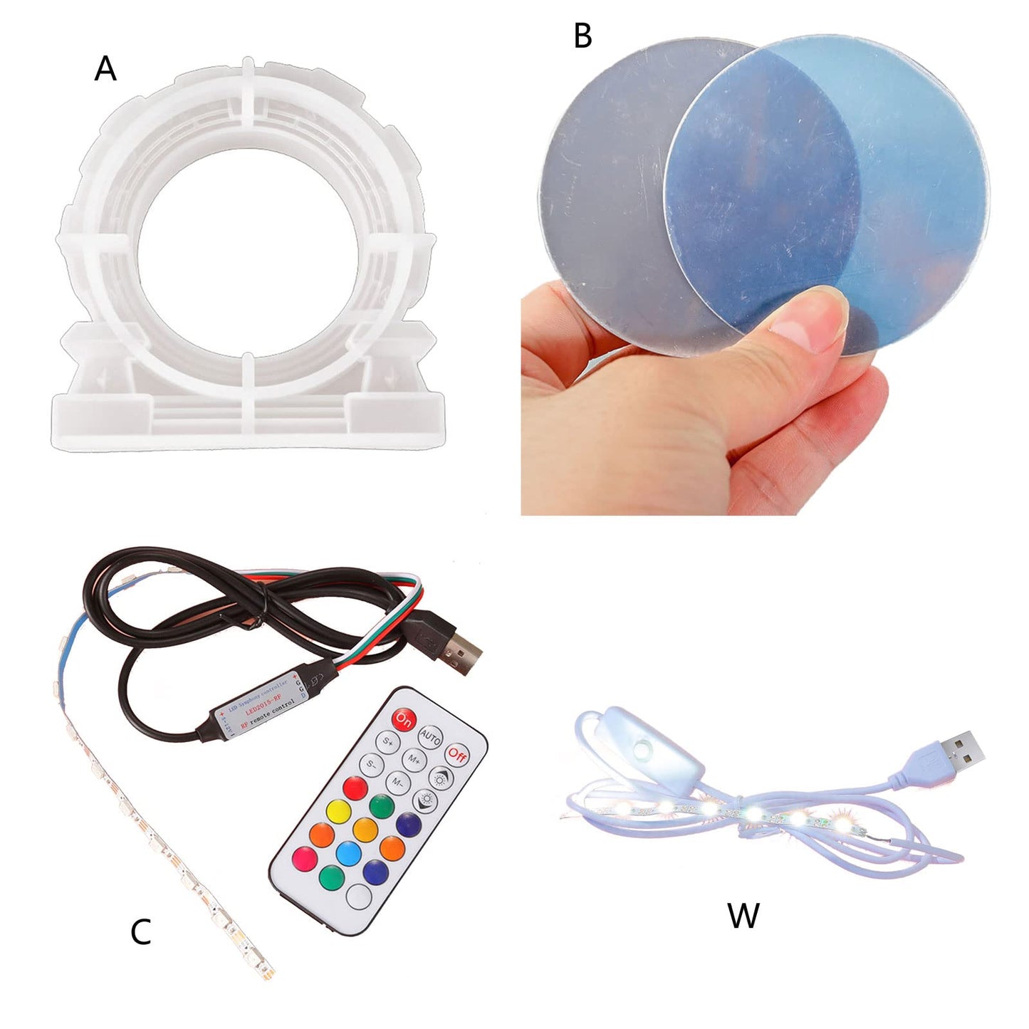 DIY Handmade Products Different Dimensional Abyss Mirror Silicone Mold Gypsum Drop Glue Ornament Mold for Decoration Decoration Crafts Molds Silicone BST220