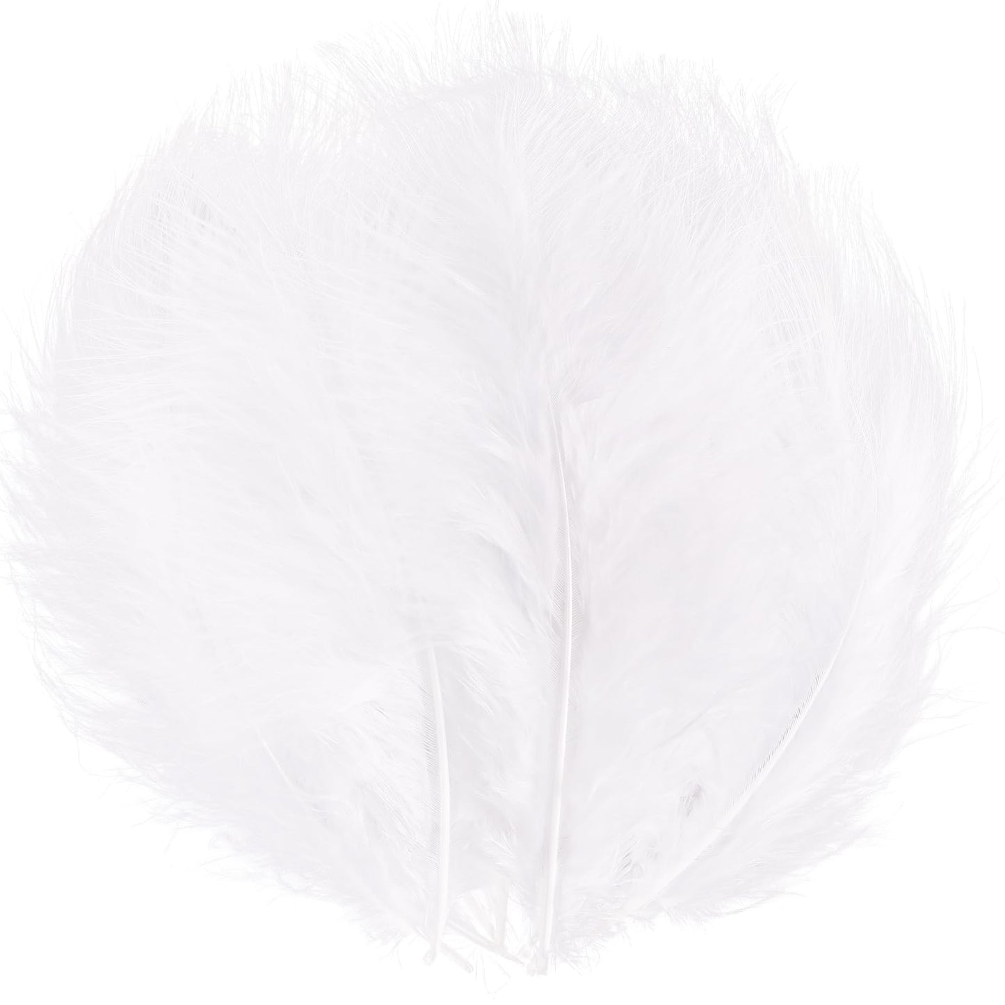 Fluffy Turkey Marabou Feathers 100pcs for Craft Dream Catcher Decoration - 4-7Inches Natural Feathers (Green) BST220