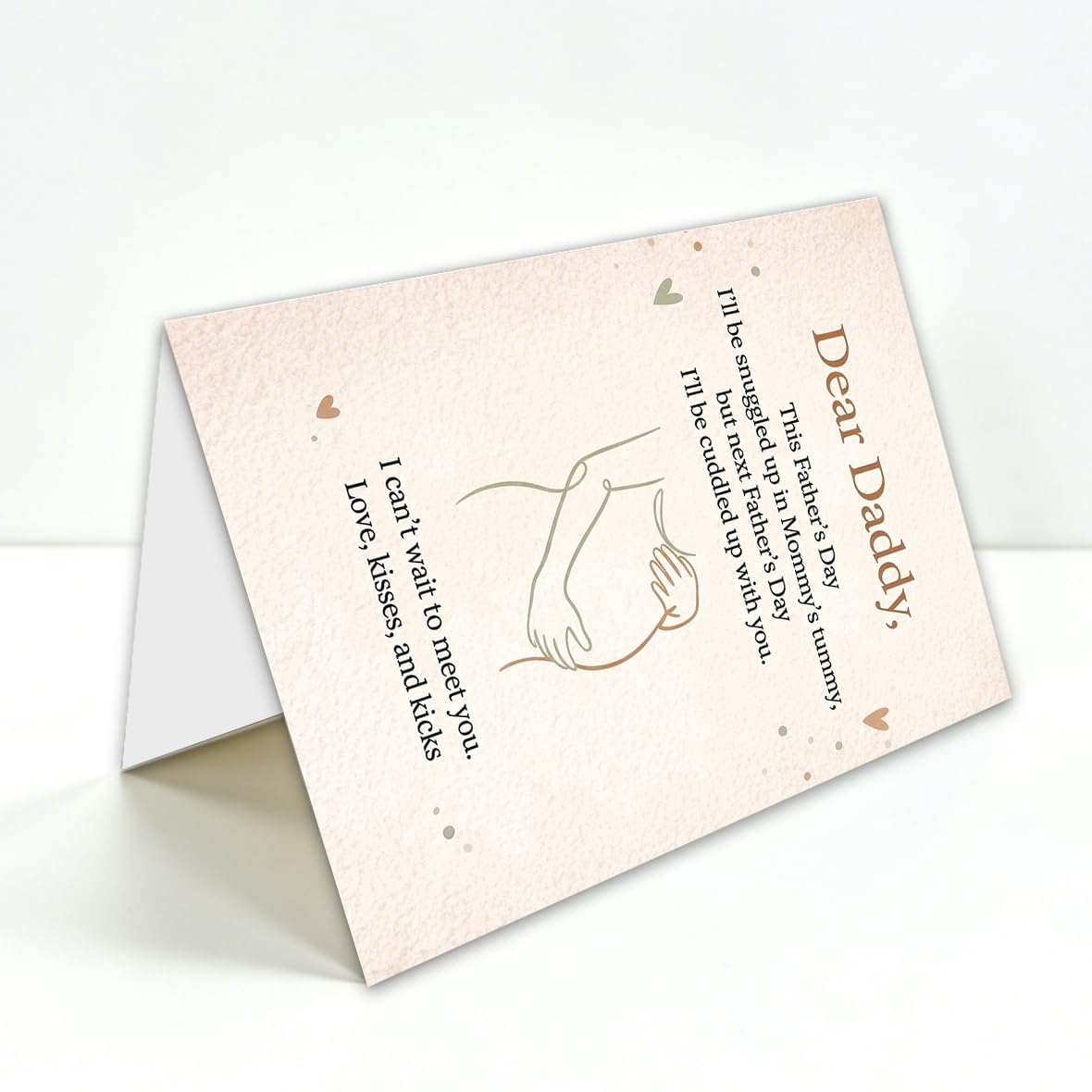 Memorial Fathers Day Card for Husband, Fathers Day Card for Husband in Heaven, Sympathy Fathers Day Gift, with Kraft Envelope and Gold Seal Sticker BST220