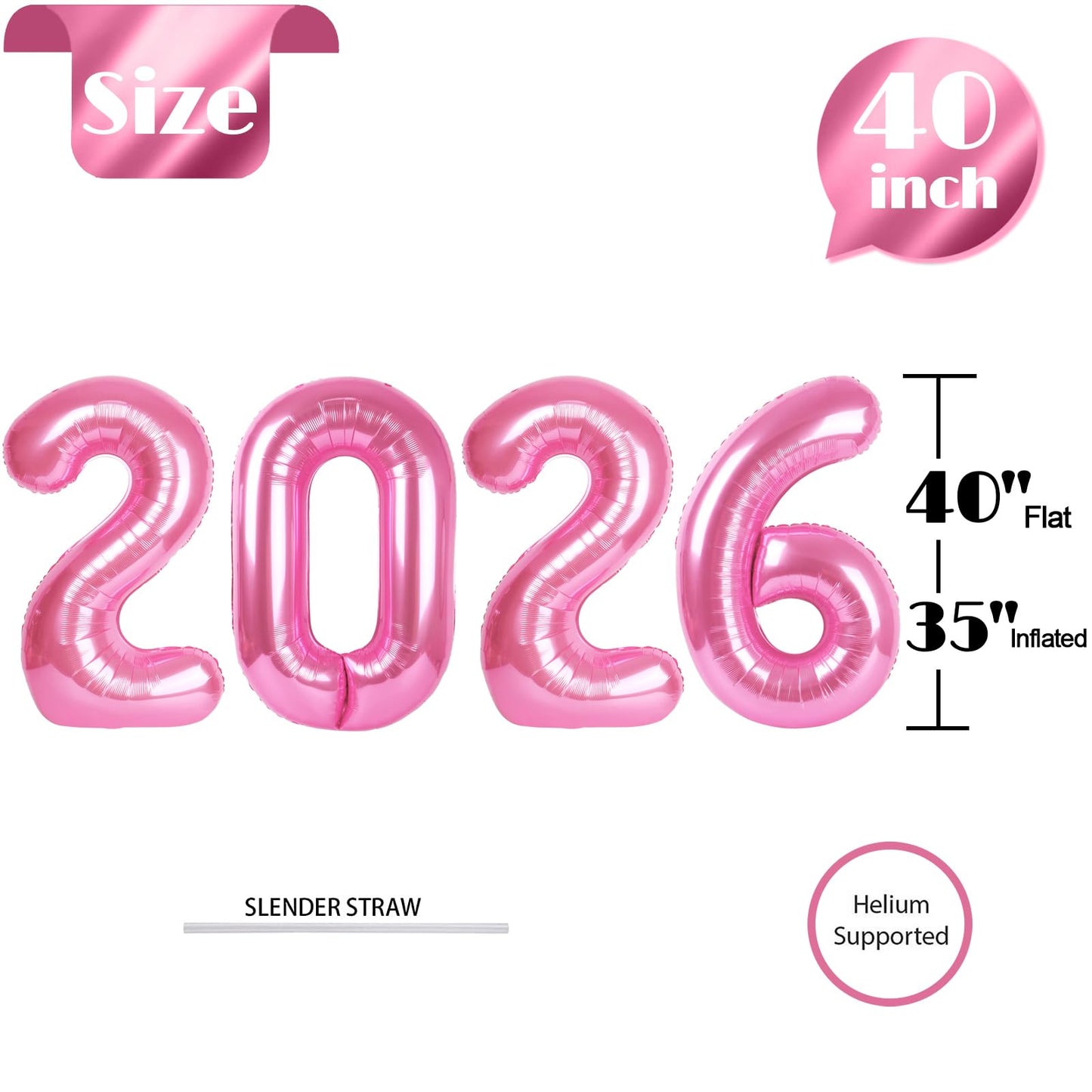 Light Brown 2026 Number Balloon, Light Brown Number Balloons 40 Inch, 2026 Balloon Birthday Decorations, 2026 Birthday Party Supplies, 2026 Graduation Party Favors, Class of 2026 Decorations BST326L