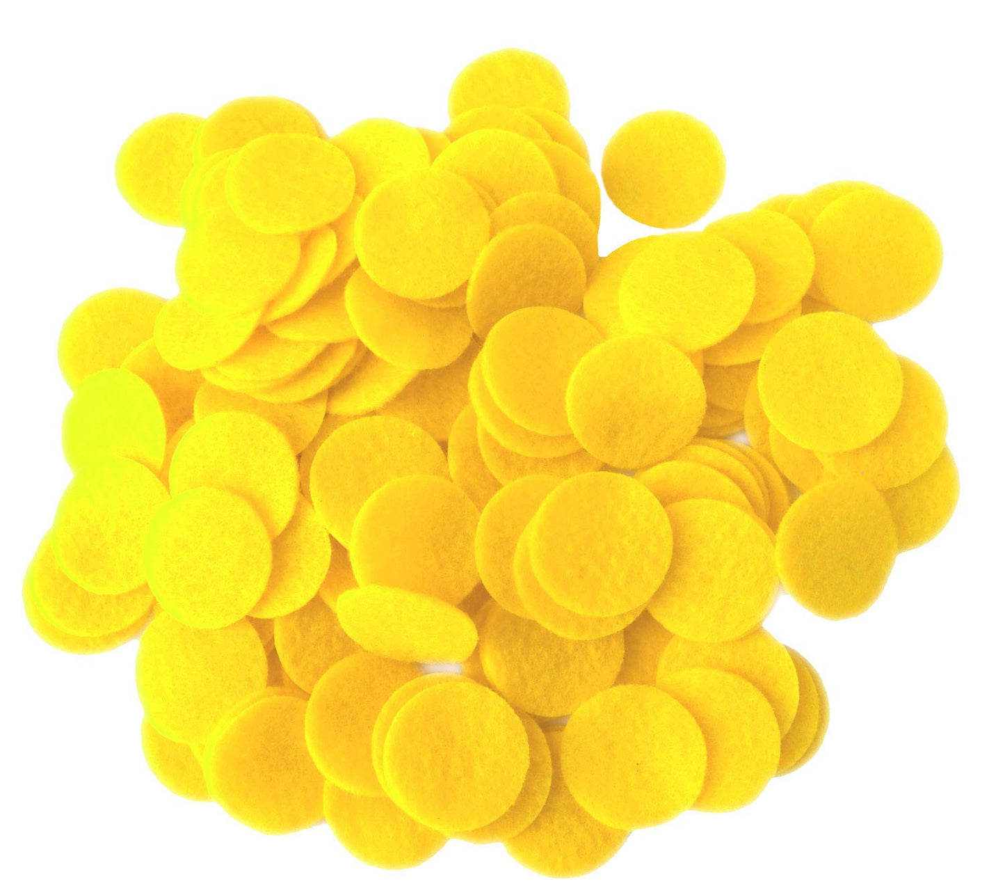 Playfully Ever After Yellow Craft Felt Circles (2 Inch - 44pc) BST220