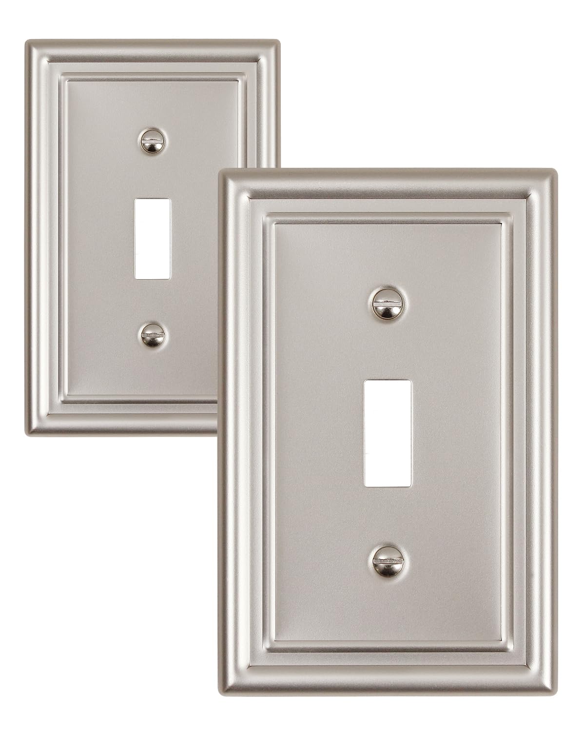 Decorative Metal Wall Plates, Switch Plates Outlet Covers (Off White/1 Decorator 4 Pack) WN420