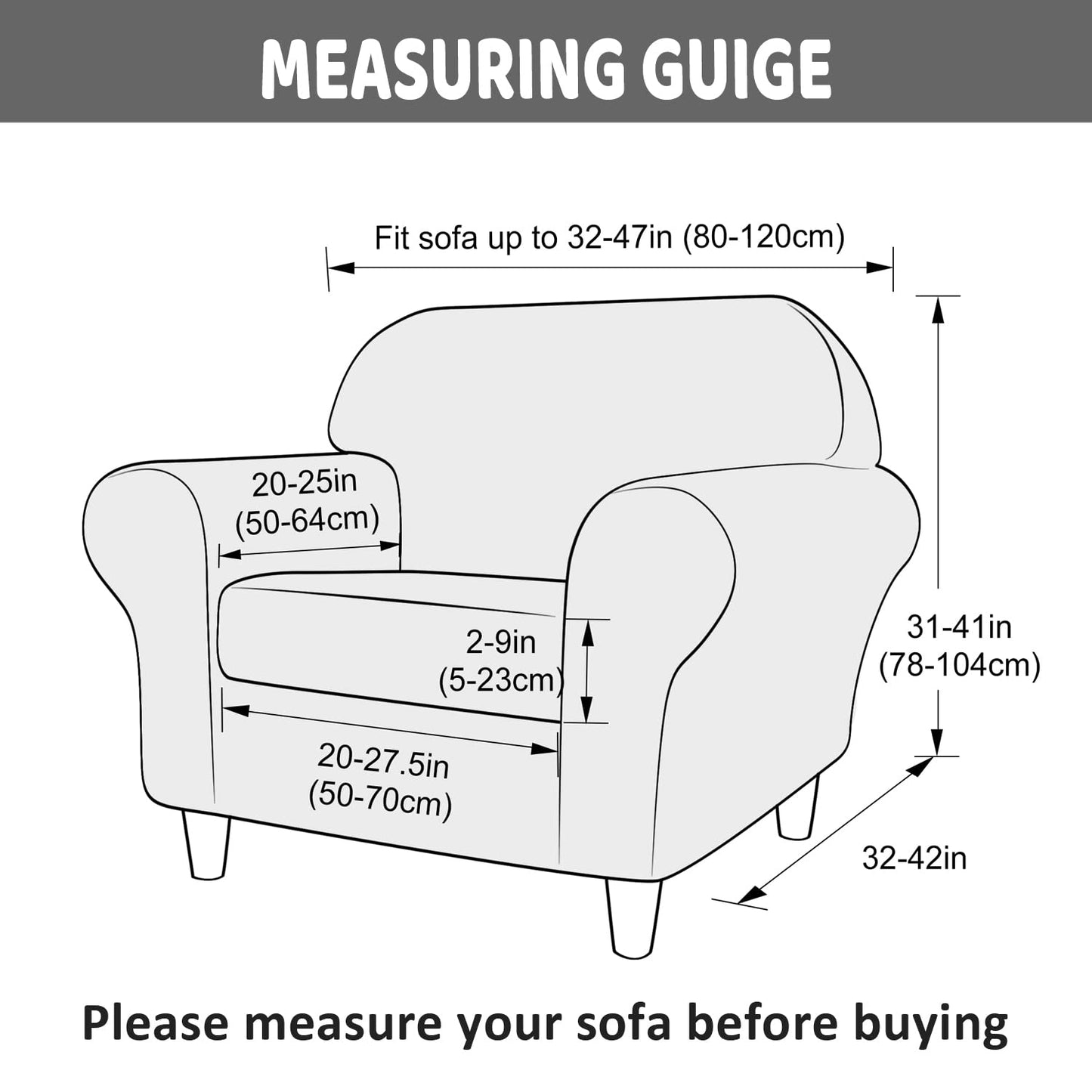 Velvet Loveseat Couch Covers for 2 Cushion Couch Sofa - High Stretch 3 Pieces Washable Furniture Protector with Elastic Bottom for Kids,Pets (Brown, Armchair (1 Cushion)) WN420