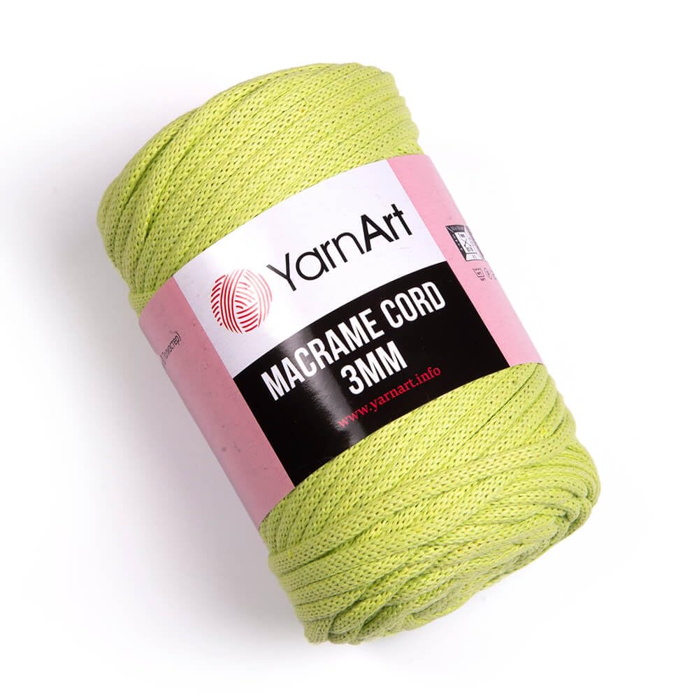 YarnArt Macrame Cord 3mm - Macrame Rope for Crafting, Knotting, Wall Hangings, and Home Decor - 60% Cotton 40% Viscose & Polyester, Soft and Durable (759-FOREST Green) BST220