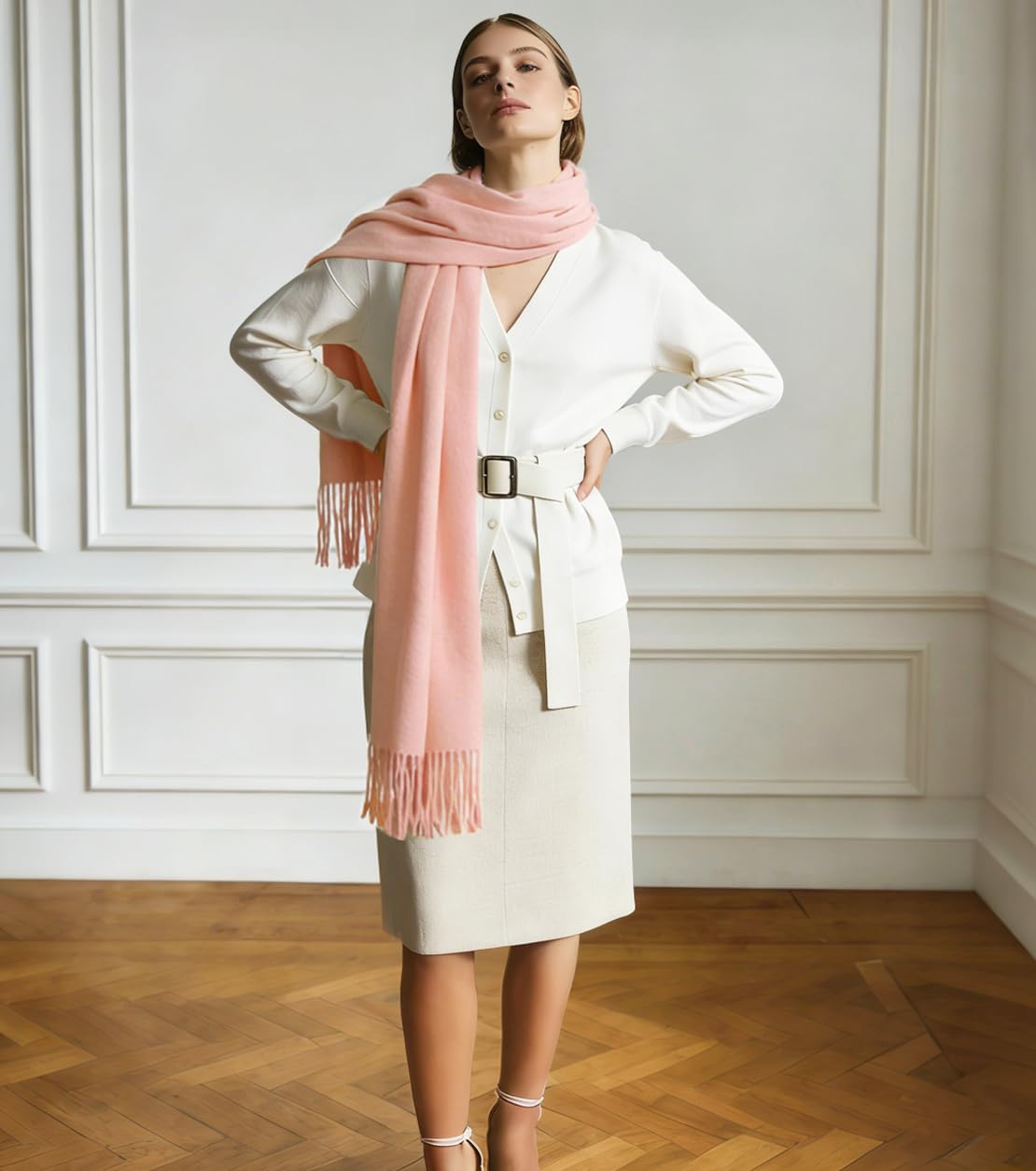 Winter Soft Long Scarf, Pashmina Shawls and Wraps, Warm Large Scarves for Men Women Evening Dress Wedding WN420