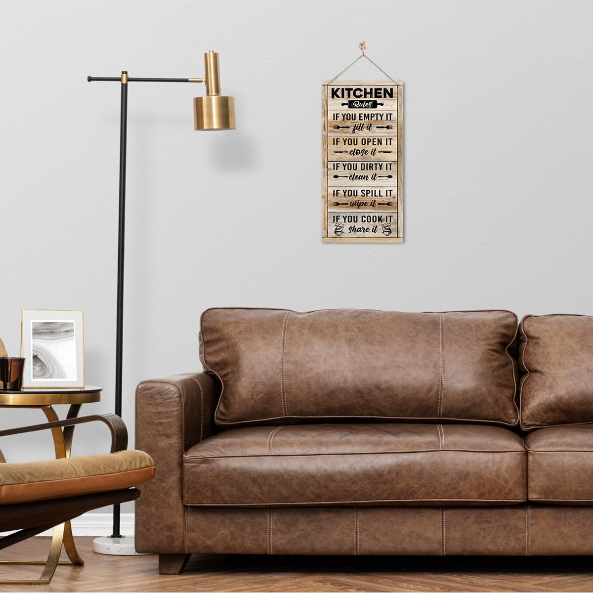 Rustic & Funny Bathroom Signs - Western & Farmhouse Bathroom Rules Wall Decor E1 BST202