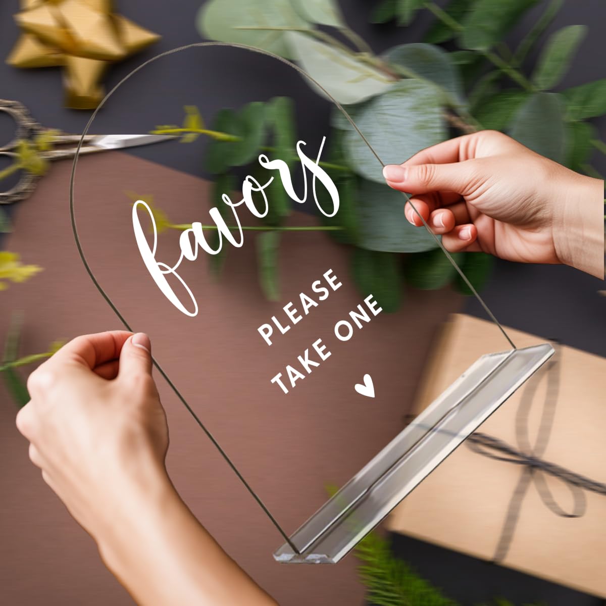 Acrylic Wedding Signs, Bridal Shower Decorations, Modern Arched Round Top Acrylic Table Top Sign with Holder for Wedding Reception Party Dinner - Can't Wait to See What Develops (Clear) BST326L