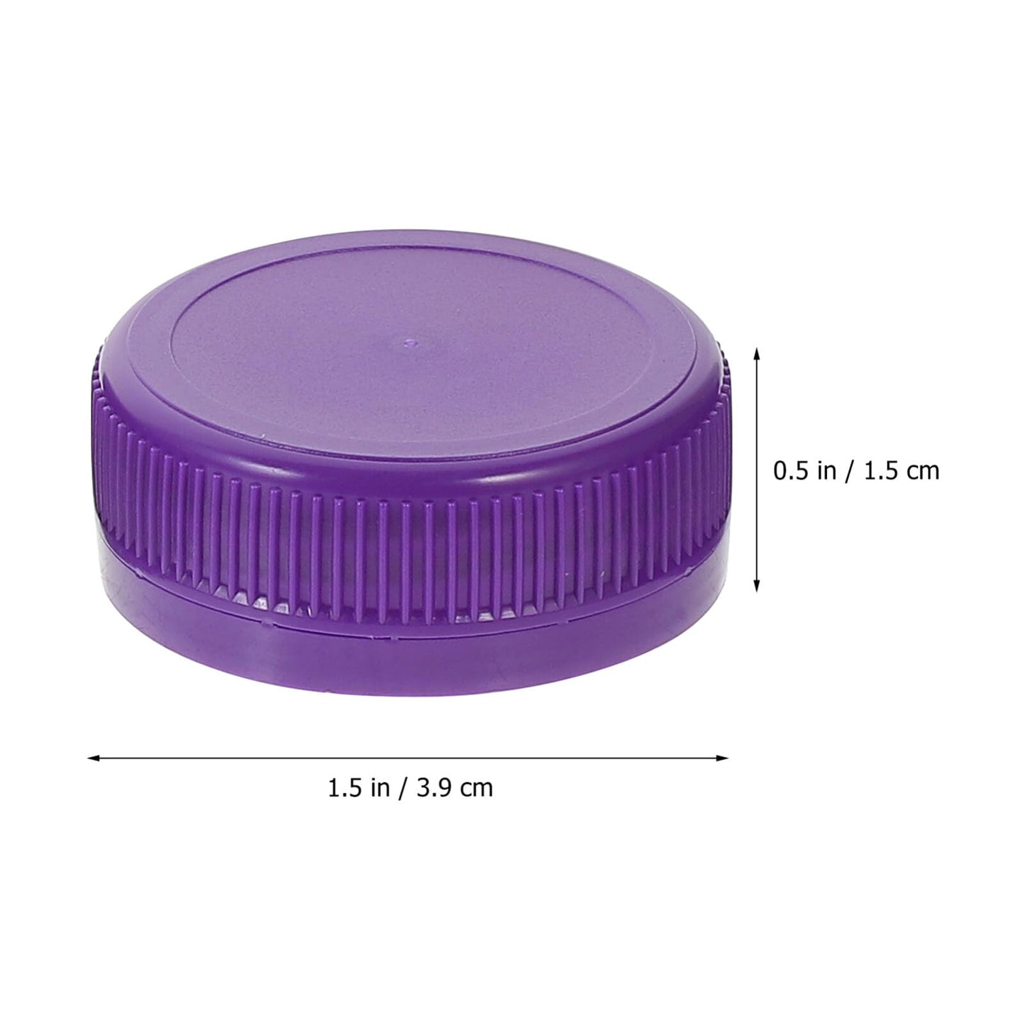 100Pack White Plastic Bottle Caps, 38mm (1.53") Replacement Lids, Leak-Free Screw-on Caps for Juice, Milk, Water Bottles Tops and Diy Crafts BST202