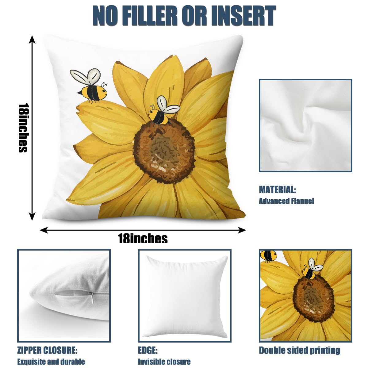 4 PCs Lemon Decor Pillow Covers 18x18, Italian Gifts Throw Pillow Covers | Italy Lemon Pillow Cases Decorative Pillow Protectors Living Room Bedroom Office Home Decor for Cushion Car Bed BST202